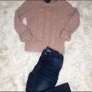 Bundle! Little Girls Jeans & Sweater